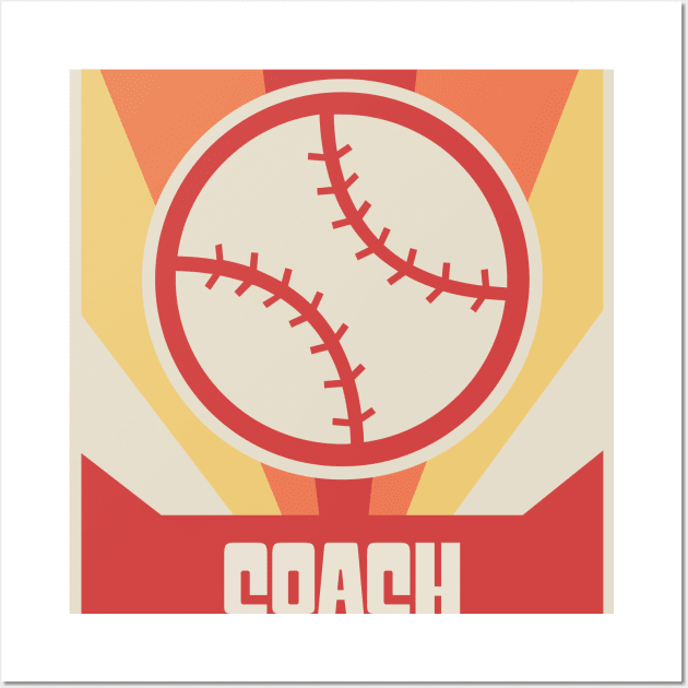 Vintage 70s Baseball Coach Wall Art by MeatMan